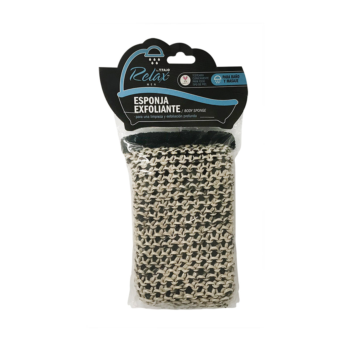 Esponja Rigida de Rafia Exfoliante para Hombre - ttaiomayoreo