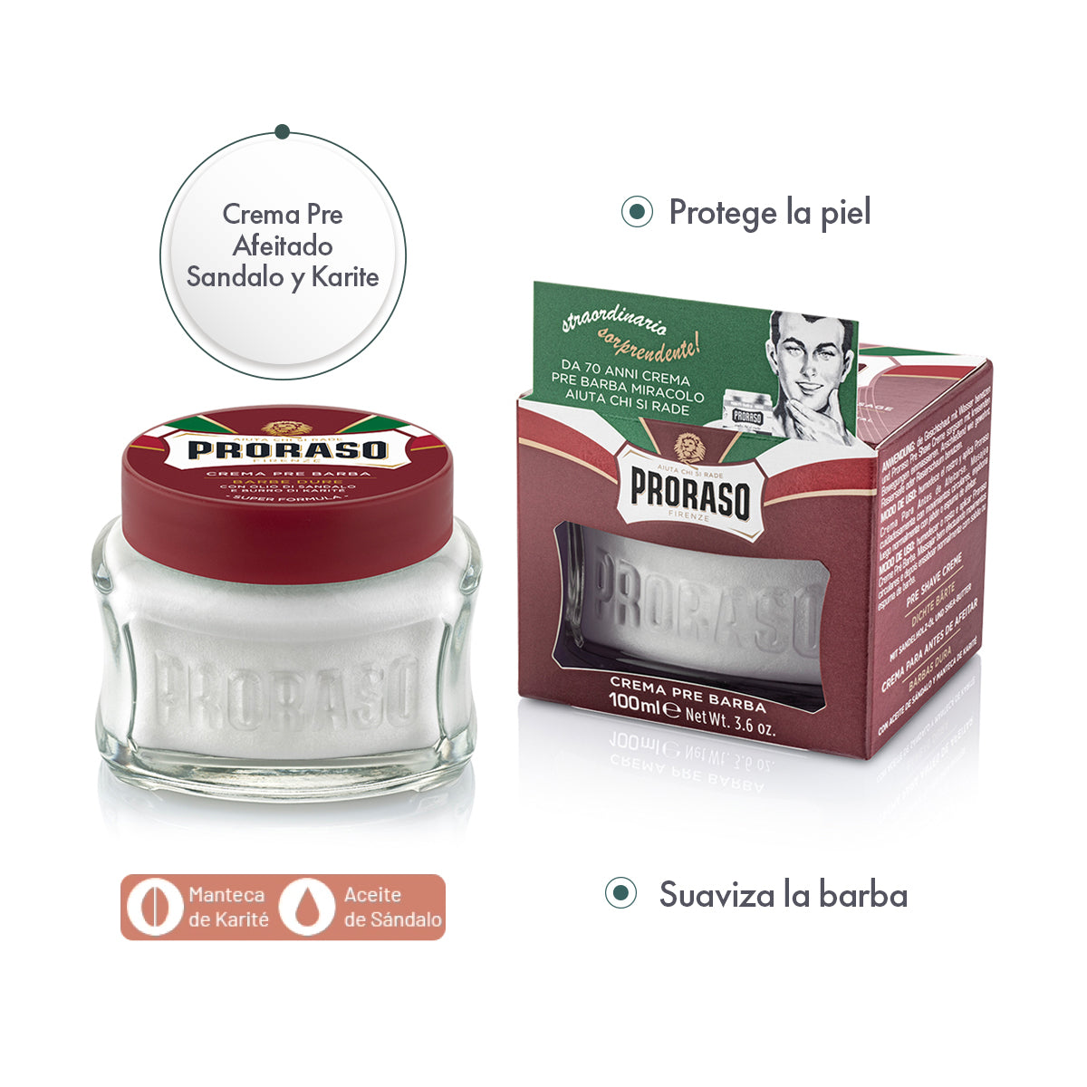 Crema Pre Afeitado Sandalo y Karite 6 Piezas - ttaiomayoreo