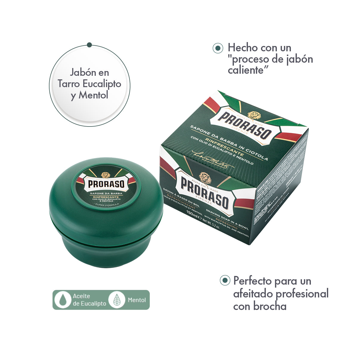 Jabon en Tarro Eucalipto y Mentol 6 Piezas - ttaiomayoreo