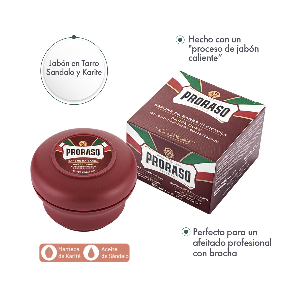 Jabon en Tarro Sandalo y Karite 6 Piezas - ttaiomayoreo