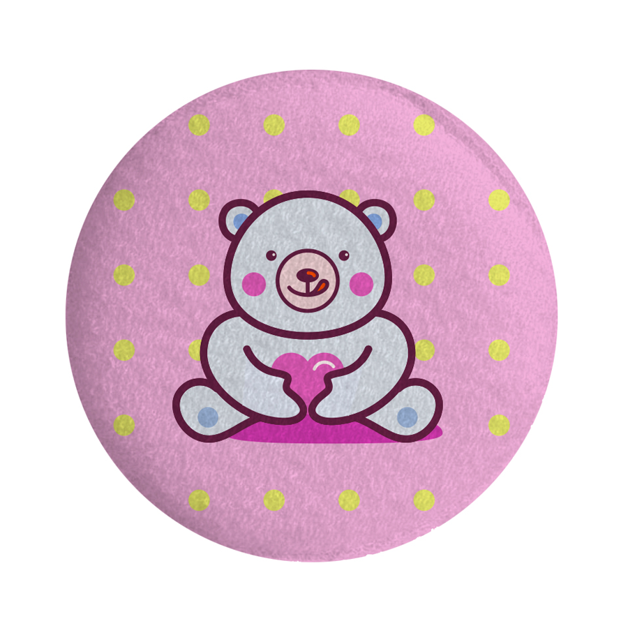 Esponja redonda tela estampada BATH TIME - ttaiomayoreo