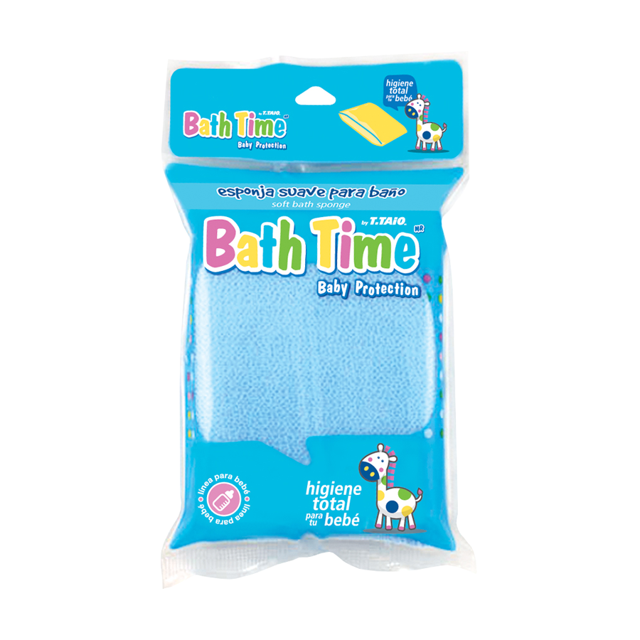 Esponja con tela extra suave BATH TIME - ttaiomayoreo
