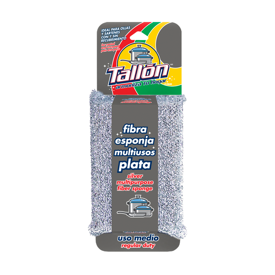 Fibra color plata para cocina (Uso Medio) TALLON - ttaiomayoreo