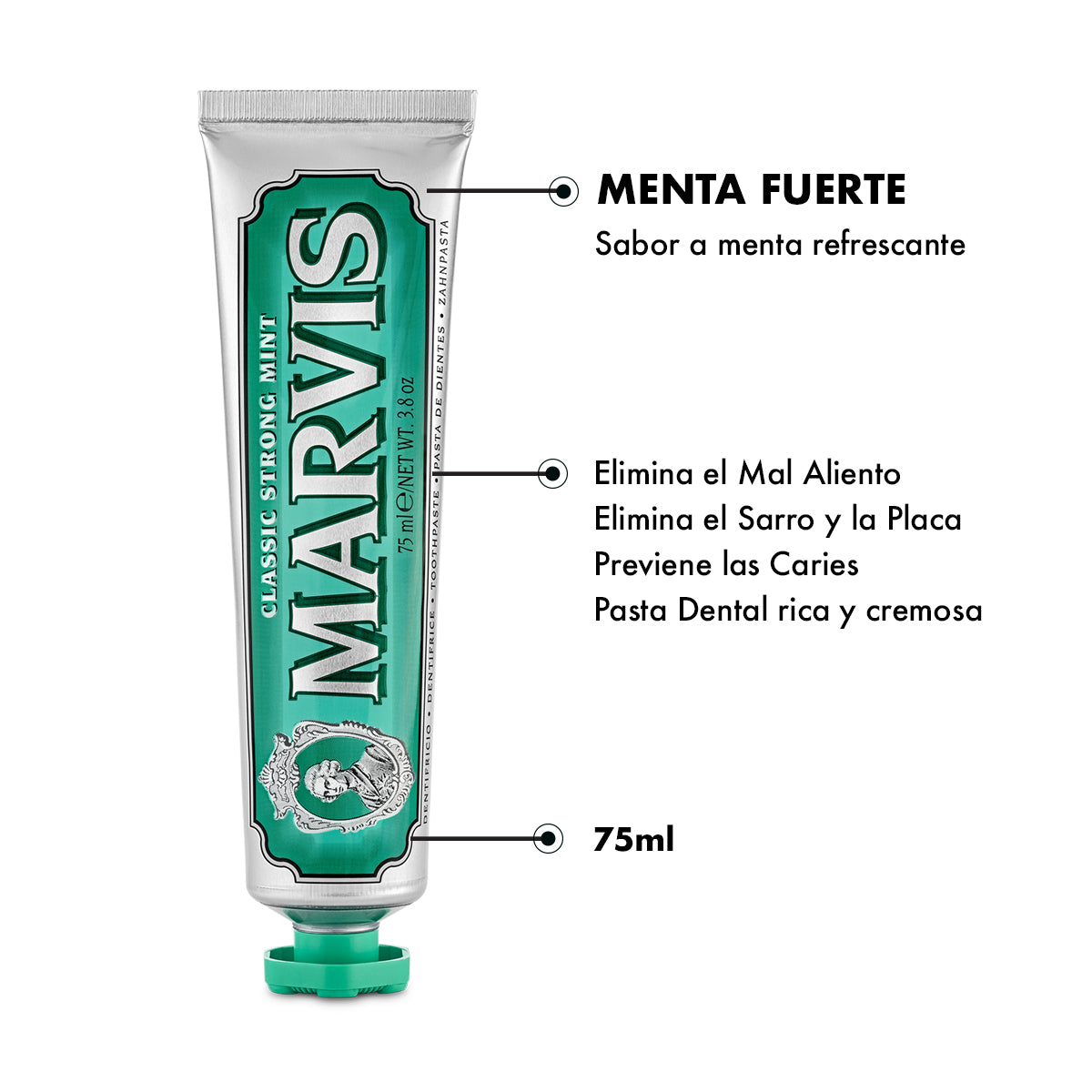Pasta de Dientes Menta Fuerte Caja 6 Piezas - ttaiomayoreo
