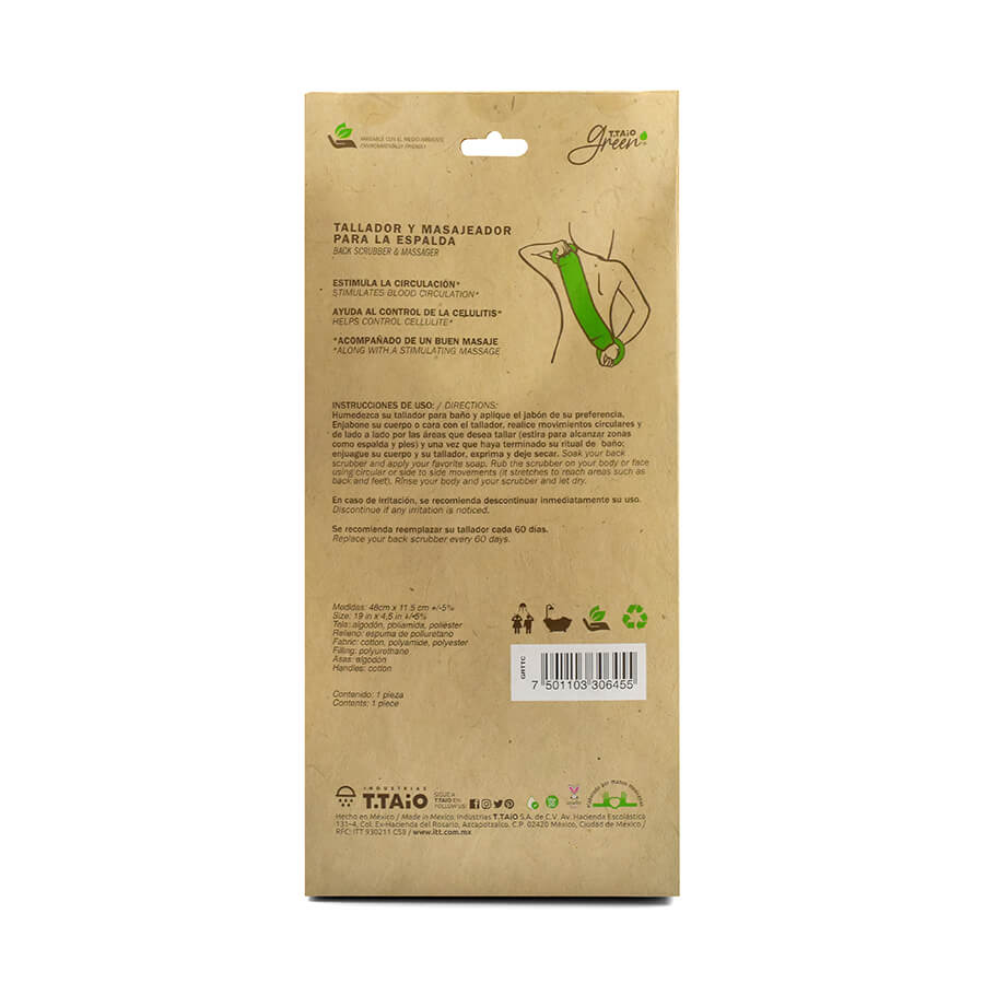 Tela Rígida Exfoliante con Argollas Green - ttaiomayoreo