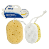 Esponja Exfoliante Reversible Para Baño Doble Textura - ttaiomayoreo