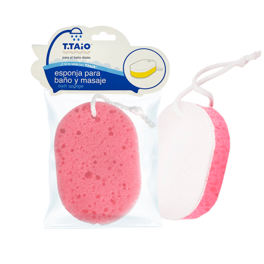 Esponja Ovalada Exfoliante Reversible para Baño y Masaje - ttaiomayoreo