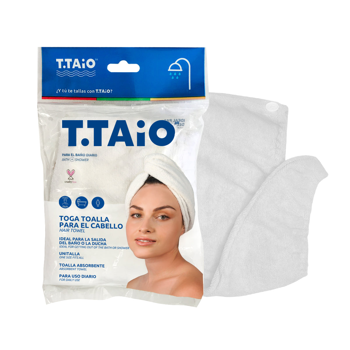 Toga Toalla Para Secado Rapido Cabello Color Blanco - ttaiomayoreo