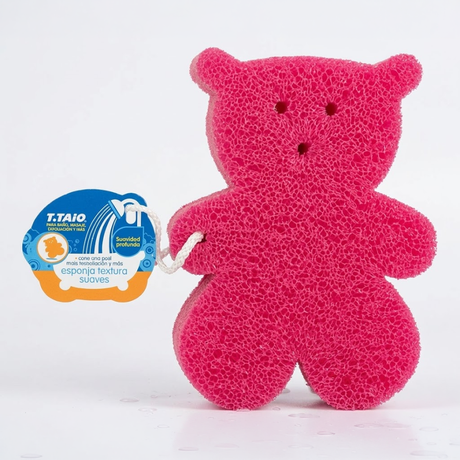 Esponja suajada en forma de oso de doble textura - ttaiomayoreo