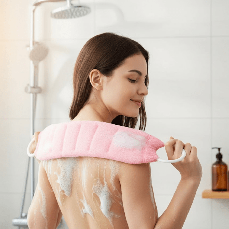 Tela Rigida Exfoliante con Argollas para Baño y Masaje - ttaiomayoreo