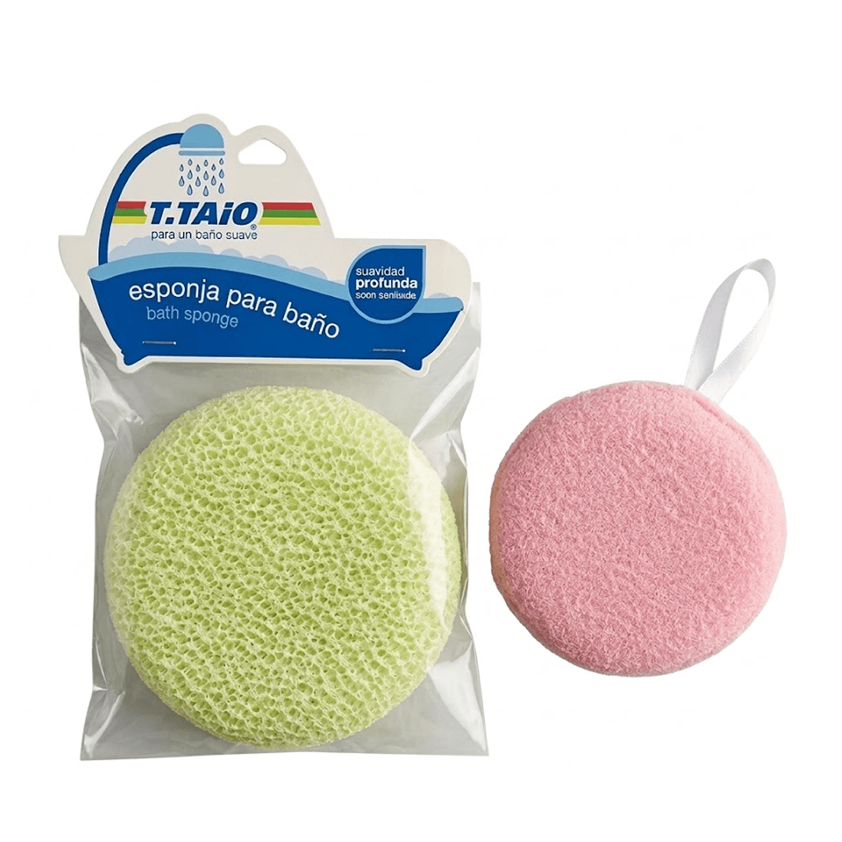 Esponja Corporal Para Baño Doble Textura Suave Y Rigida - ttaiomayoreo