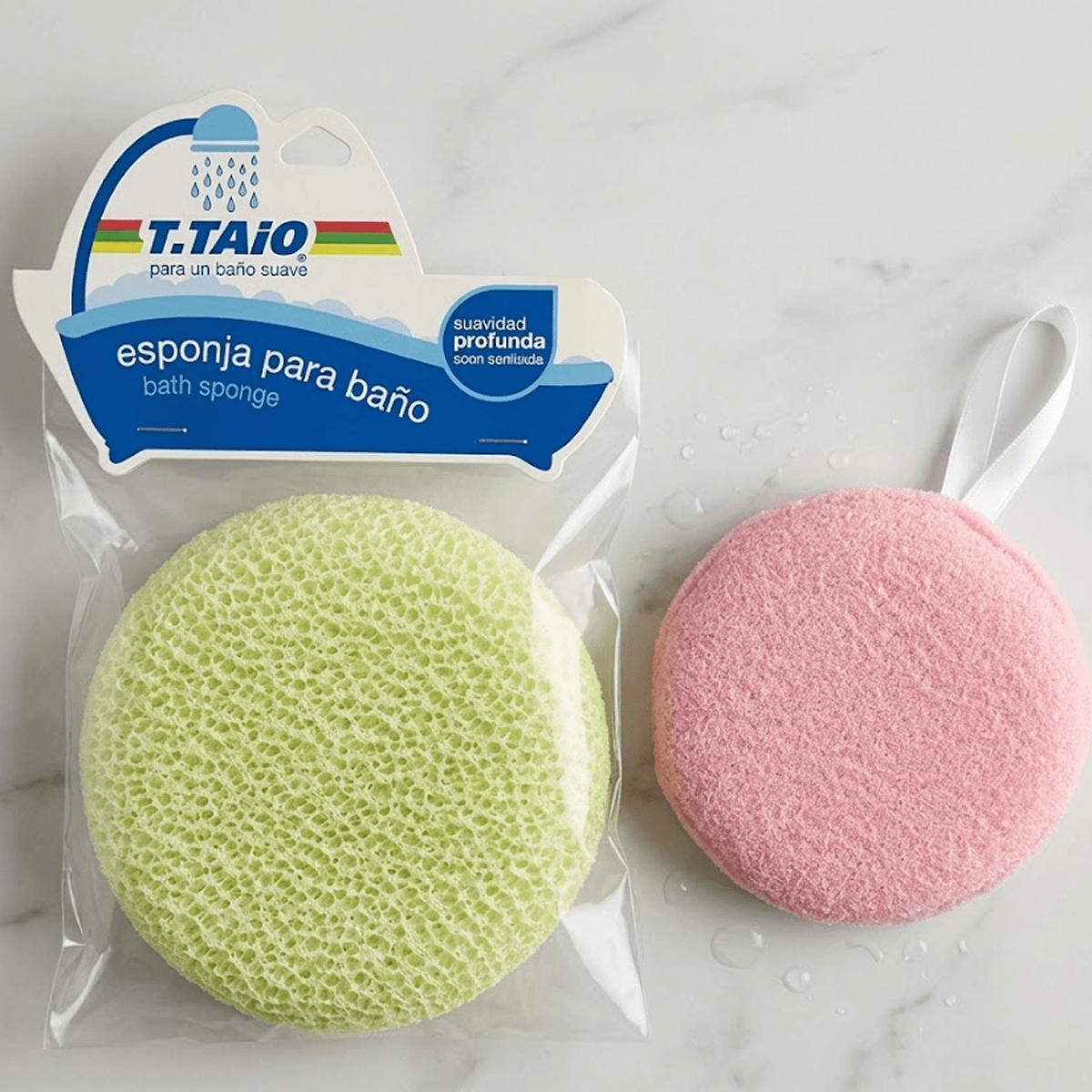 Esponja Corporal Para Baño Doble Textura Suave Y Rigida - ttaiomayoreo