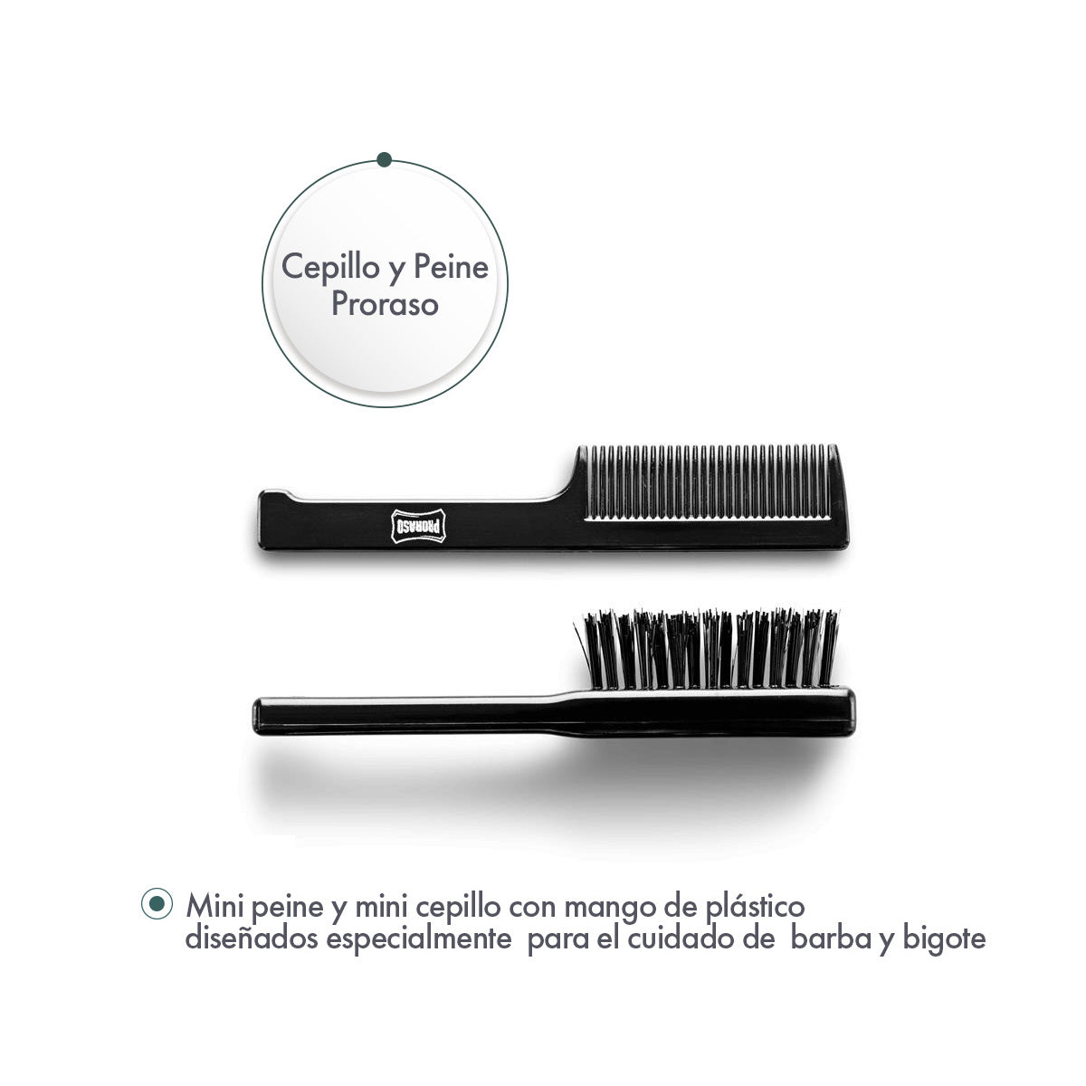 Cepillo y Peine para Barba 12 Piezas - ttaiomayoreo