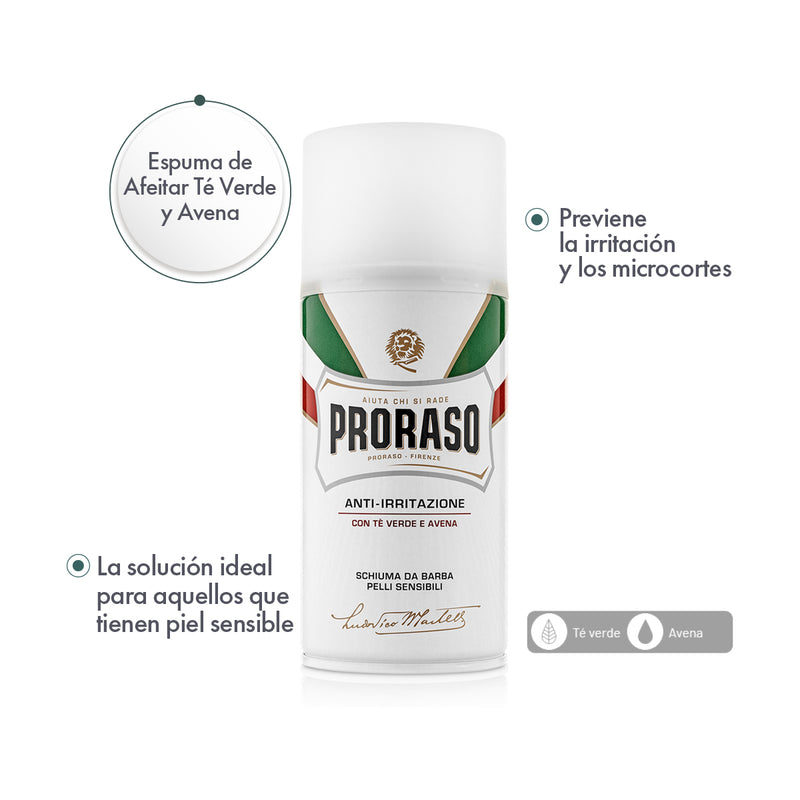 Espuma de Afeitar Te Verde y Avena 6 Piezas - ttaiomayoreo