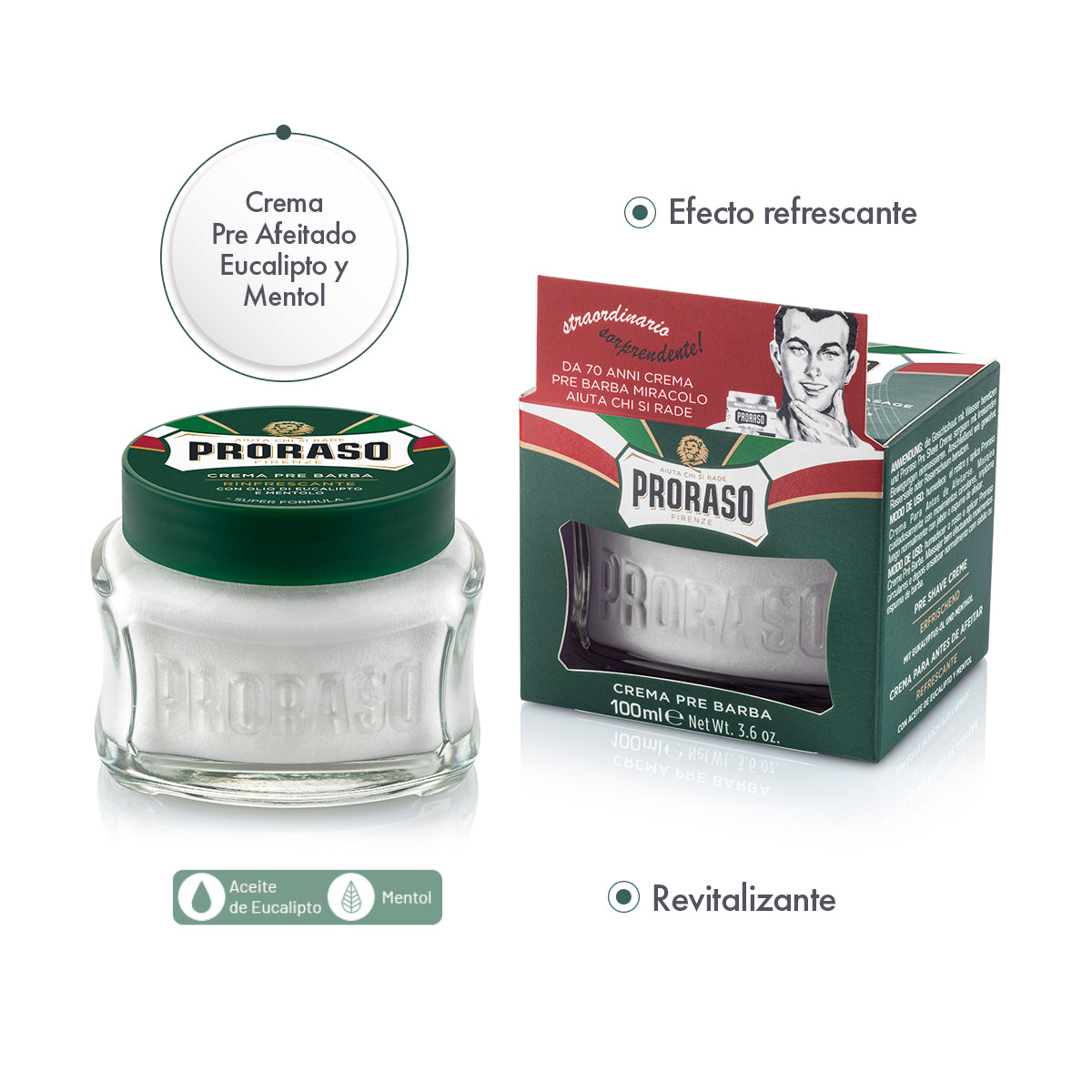 Crema Pre Afeitado Eucalipto y Mentol 6 Piezas - ttaiomayoreo