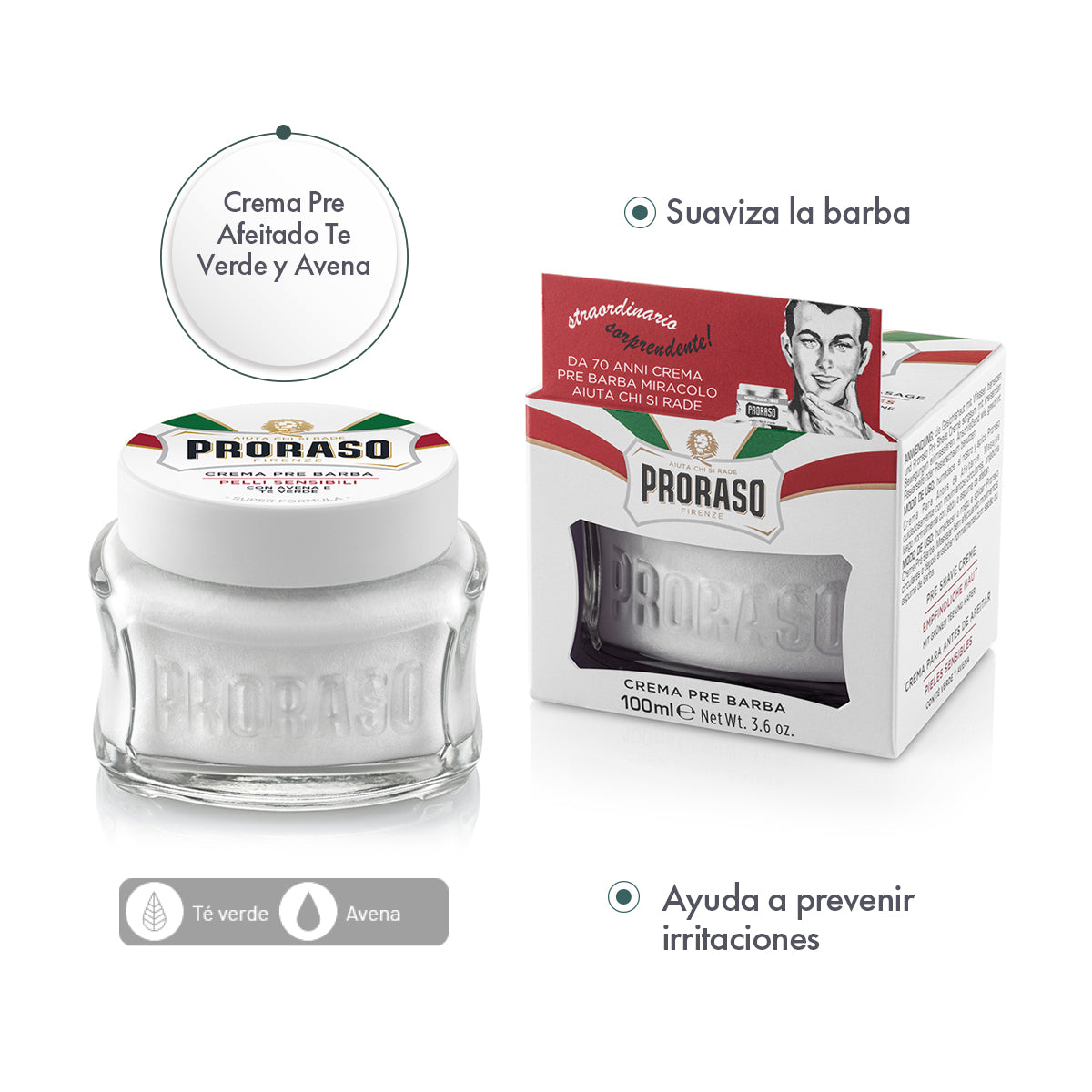 Crema Pre Afeitado Te Verde y Avena 6 Piezas - ttaiomayoreo