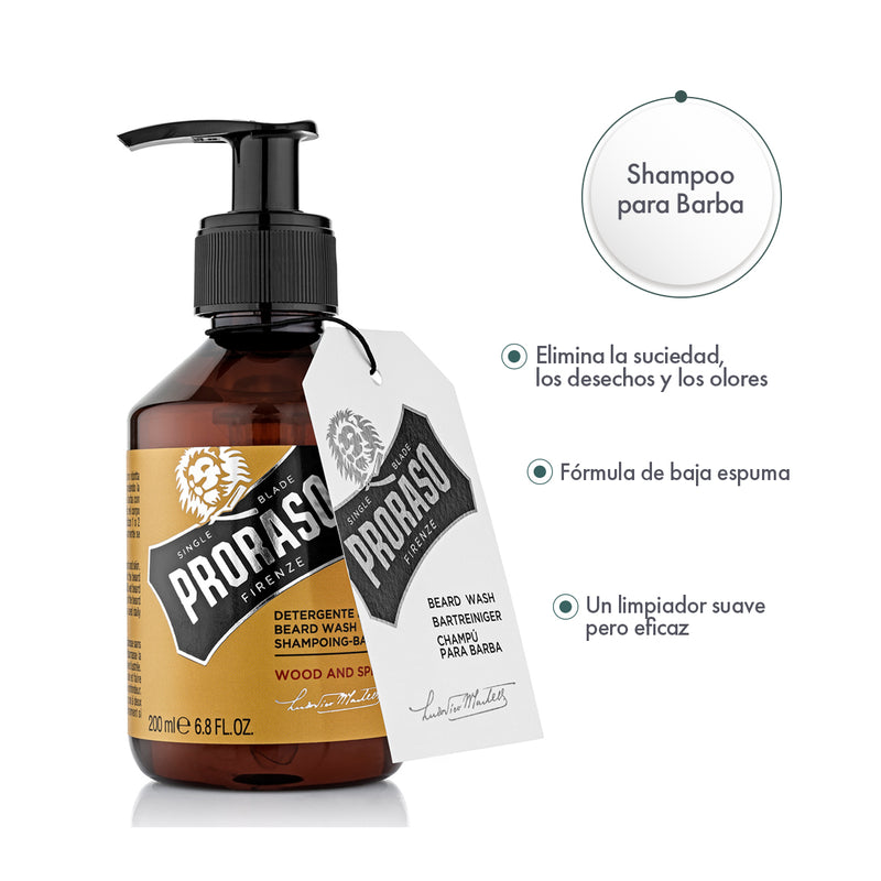 Shampoo para Barba Madera y Especias 6 Piezas - ttaiomayoreo