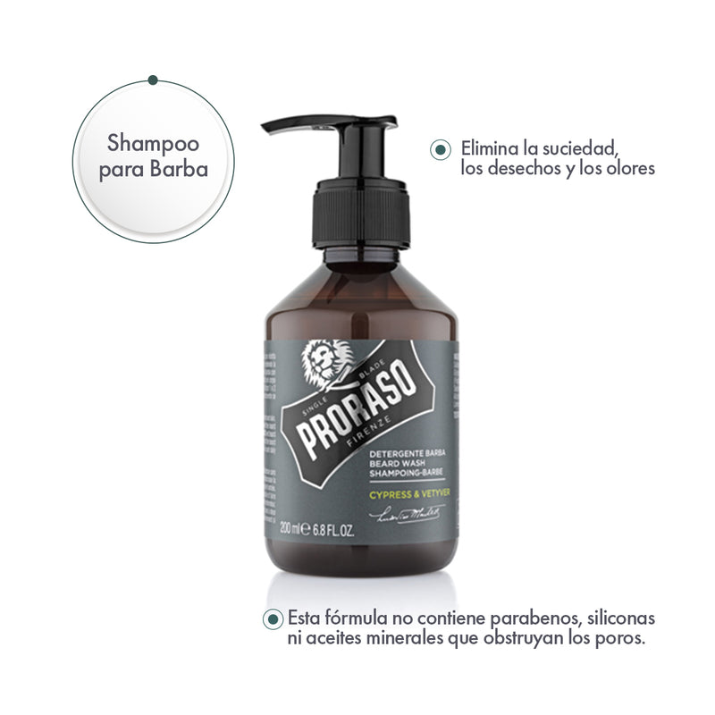 Shampoo para Barba Cypress & Vetiver 6 Piezas - ttaiomayoreo