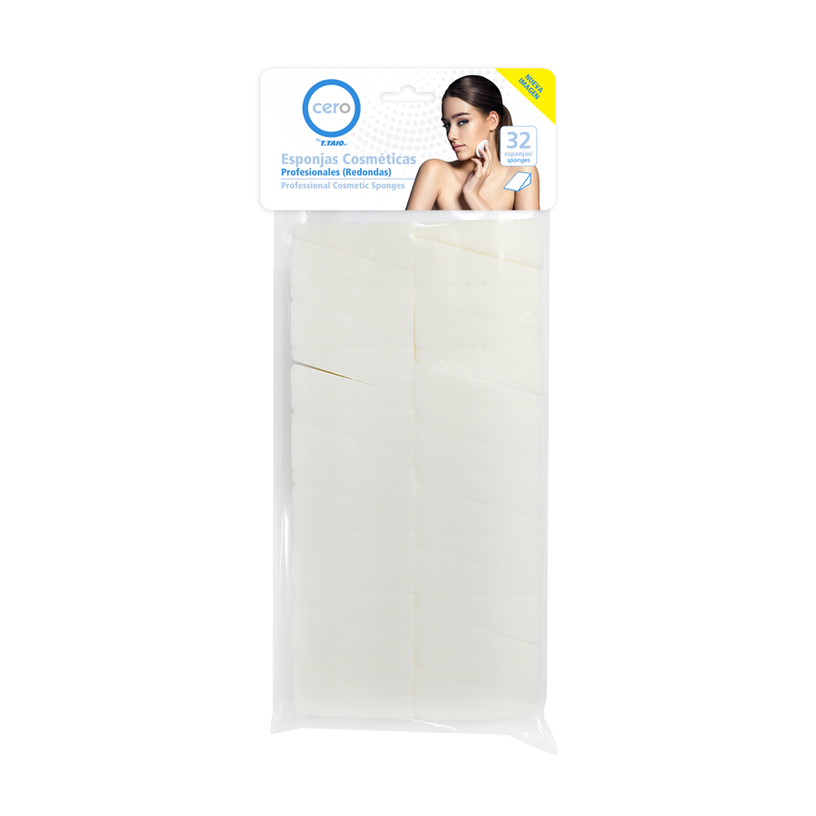 Esponjas triangulares cosméticas con sábila CERO - ttaiomayoreo