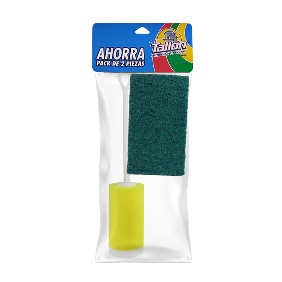 Limpia Vasos + fibra esponja TALLON - ttaiomayoreo